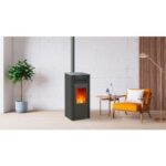 Wasserdichter Pelletofen Emaflam Reva 9 Kw Schwarz + Gratis Wifi‑box